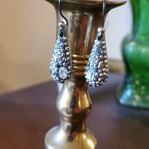 Brighton Earings - smokey gray tear drop